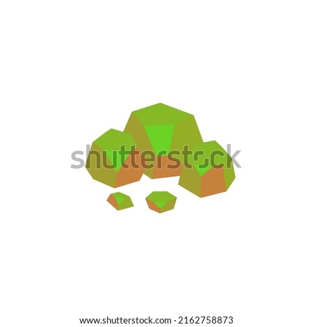 Bunch uranium ore icon isolated on white background. Fuel for nuclear reactor. Cartoon design. Vector color illustration.