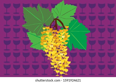 a bunch of white grapes