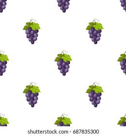 Bunch of wine grapes icon in cartoon style isolated on white background. Spain country symbol stock vector illustration.
