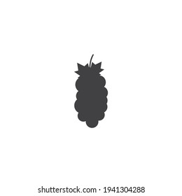 Bunch of wine grapes with leaf icon