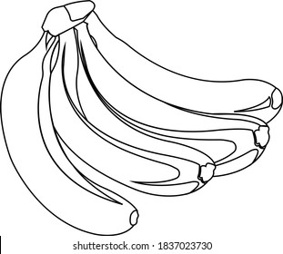 Banana Fruit Outline Vector Stock Vector (Royalty Free) 238533625 ...