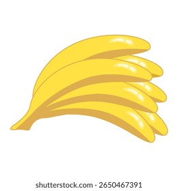 Bunch of yellow bananas on a white background. Vector illustration for children's activity book, worksheet, print.