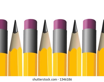 Bunch of yellow HB pencils
