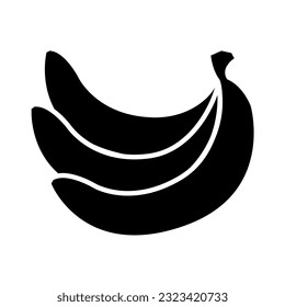 Bunch of yellow ripe bananas. Vector illustration cartoon flat icon isolated on white eps 10