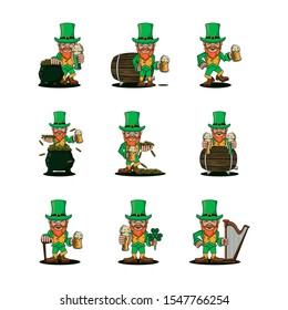 buncle of saint patricks day celebration icons vector illustration design