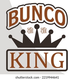 Bunco king, Dice File, Bunco, game night svg, Casino clip art, eps, game,
