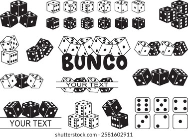 Bunco Vector Bundle For Print, Bunco Clipart, Bunco Illustration