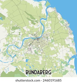 Bundaberg Australia map poster art