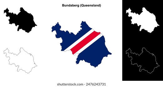 Bundaberg (Queensland) conjunto de mapas esquemáticos