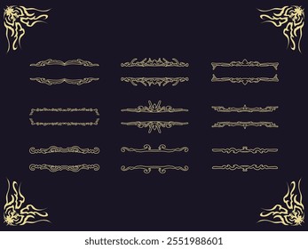 Bunde set element border for design