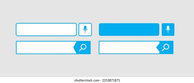 Bundel Set  of 4 Search bar template design , vector illustration