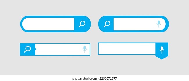 Bundel Set  of 4 Search bar template design , vector illustration