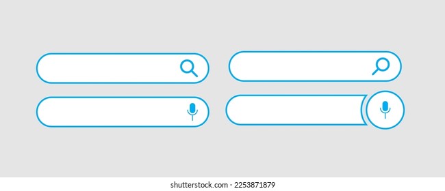 Bundel Set  of 4 Search bar template design , vector illustration