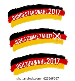 Bundestagswahl 2017 - German Politics Election Concept. Eps10 Vector.