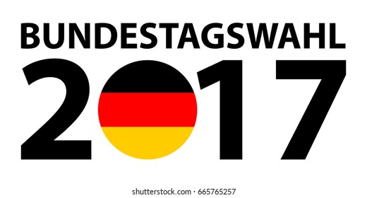 Bundestagswahl 2017 - German Politics Election Concept. German election 2017, Bundestagswahl. Deutschen Bundestag und soll am 24. September 2017 stattfinden. Parliamentary elections in Germany