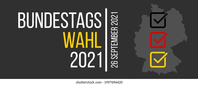 bundestagswahl 2021 - german federal elections, vector poster or banner