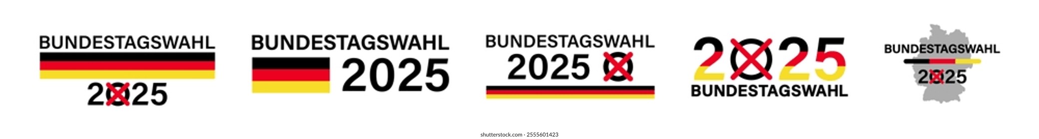 Bundestagswahl 2025 Deutschland. German Federal vote election. Vector illustration