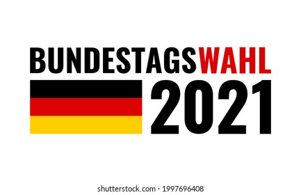 BundestagWahl 2021 - german federal election 2021, vector banner or sticker