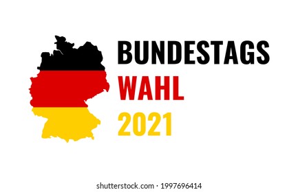 BundestagWahl 2021 - german federal election 2021, vector banner or sticker