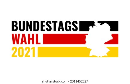 BundestagWahl 2021 - german federal election 2021, vector banner or sticker