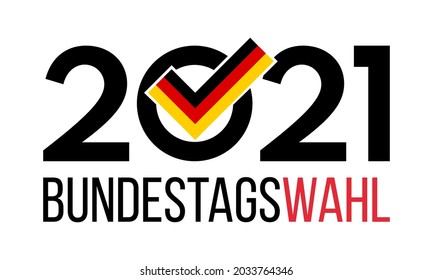 BundestagWahl 2021 - german federal election 2021, vector banner or sticker