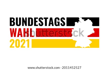 BundestagWahl 2021 - german federal election 2021, vector banner or sticker