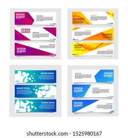 Bundle of 12 abstract design banner web template.vector design