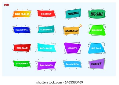 Bundle of 16 sale banner template.vector design