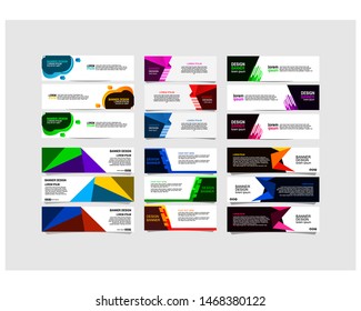 Bundle of 16 Vector abstract design banner web template.