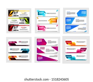 Bundle of 18 design banner web template.vector design