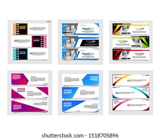 Bundle of 18 design banner web template.vector design