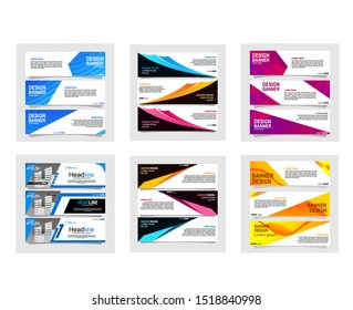 Bundle of 18 design banner web template.vector design