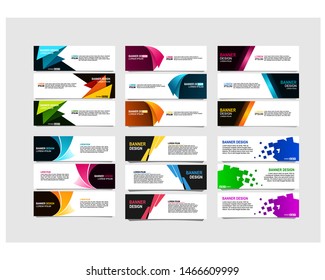 Bundle of 18 Vector abstract design banner web template.