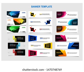 Bundle of 18 Vector abstract design banner web template.