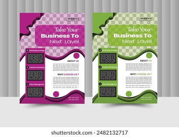 a bundle of 2 templates of a4 flyer template, modern template,, and modern design, perfect for creative professional business