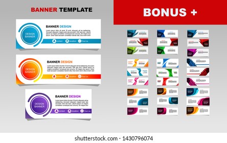 Bundle of 30 Vector abstract design banner web template.