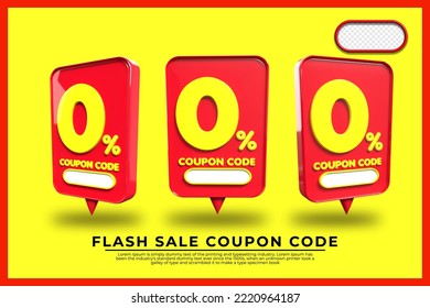 bundle of 3D render down payment  0 % sales price vector red color