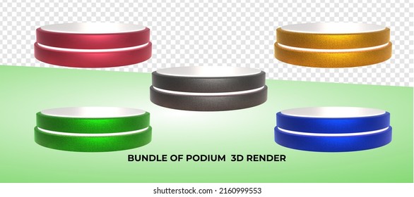 bundle of 3D rendering podium model luxury decor for sale product, sale, transparent