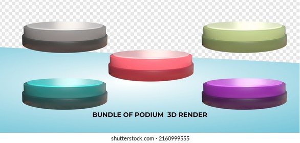 bundle of 3D rendering podium model luxury decor for sale product, sale, transparent