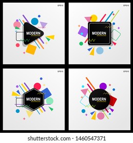 Bundle of 4 New modern abstract background vector design