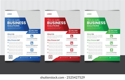 a bundle a4 size corporate business flyer template