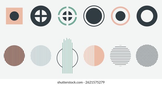 A bundle of abstract and geometric circle shapes Ideal for creative graphic design elements and modern layouts