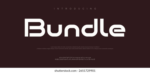Bundle Abstract modern sans serif alphabet font
