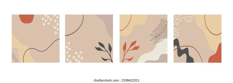 Bundle of abstract organic shapes backgrounds. Suitable for banner, poster, flyer, social media post or stories, template, and cover. Organic shapes in art.