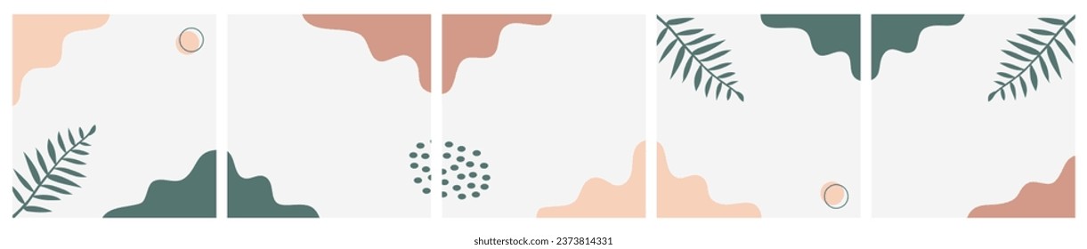 Bundle of Abstract Seasonal Background for Social Media Post, ad, Sale, Banner, Microblog, Carousel Template, Card.