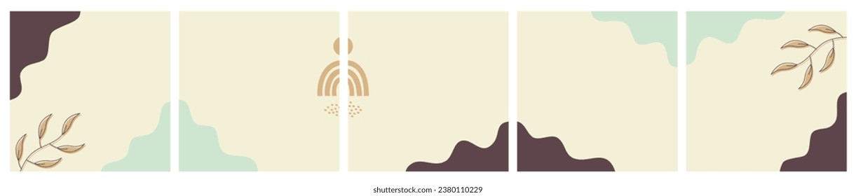 Bundle of Abstract Seasonal Background for Social Media Post, ad, Sale, Banner, Microblog, Carousel Template, Card.