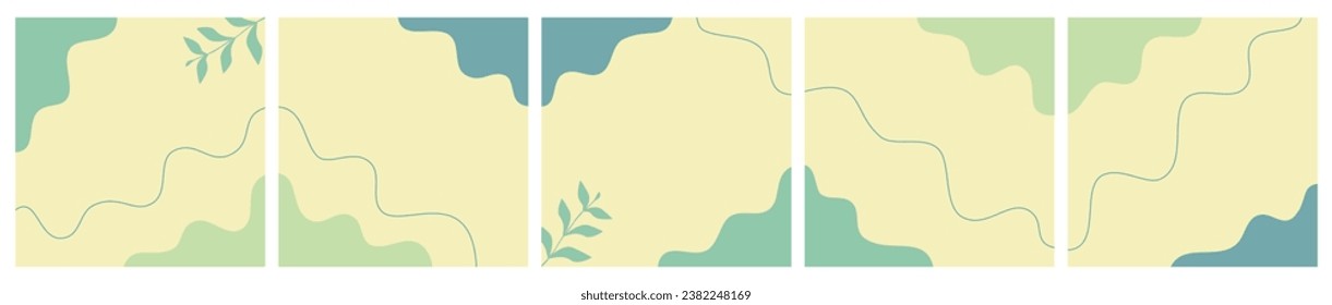 Bundle of Abstract Seasonal Background for Social Media Post, ad, Sale, Banner, Microblog, Carousel Template, Card.