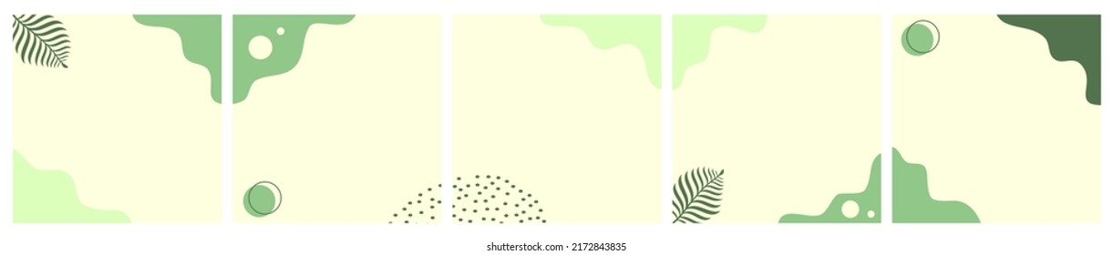 Bundle of Abstract Summer Background for Social Media Post, ad, Sale, Banner, Advertising, Microblog, Carousel Template, Card, and Frame.
