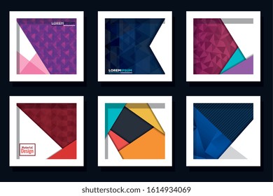 bundle of advertising template icons vector illustration design