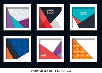 bundle of advertising template icons vector illustration design